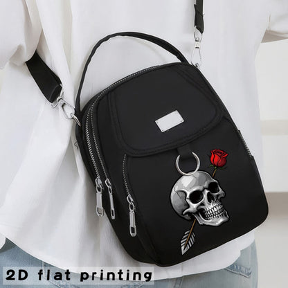 Crossbody Bag for Women – for Travel & Everyday Use, Rose Arrow Print Zipper Closure – detail view 10