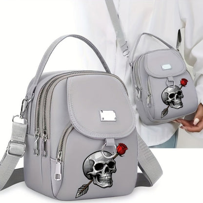 Crossbody Bag for Women – for Travel & Everyday Use, Rose Arrow Print Zipper Closure – detail view 2