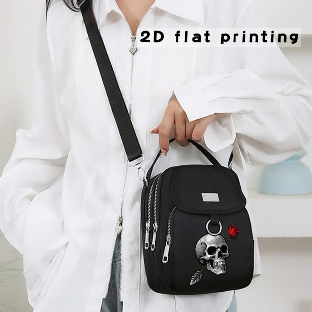 Crossbody Bag for Women – for Travel & Everyday Use, Rose Arrow Print Zipper Closure – detail view 4