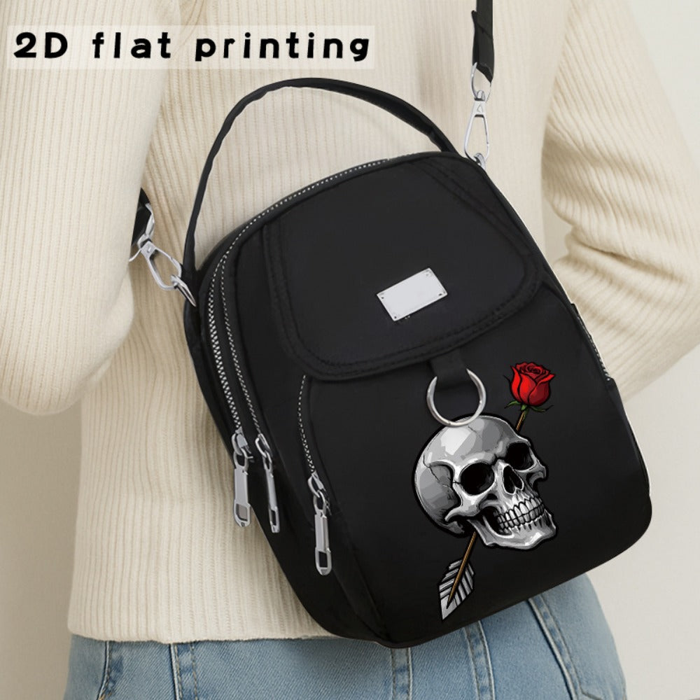 Crossbody Bag for Women – for Travel & Everyday Use, Rose Arrow Print Zipper Closure – detail view 5