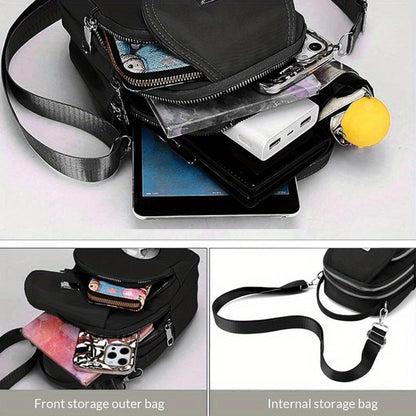 Crossbody Bag for Women – for Travel & Everyday Use, Rose Arrow Print Zipper Closure – detail view 6