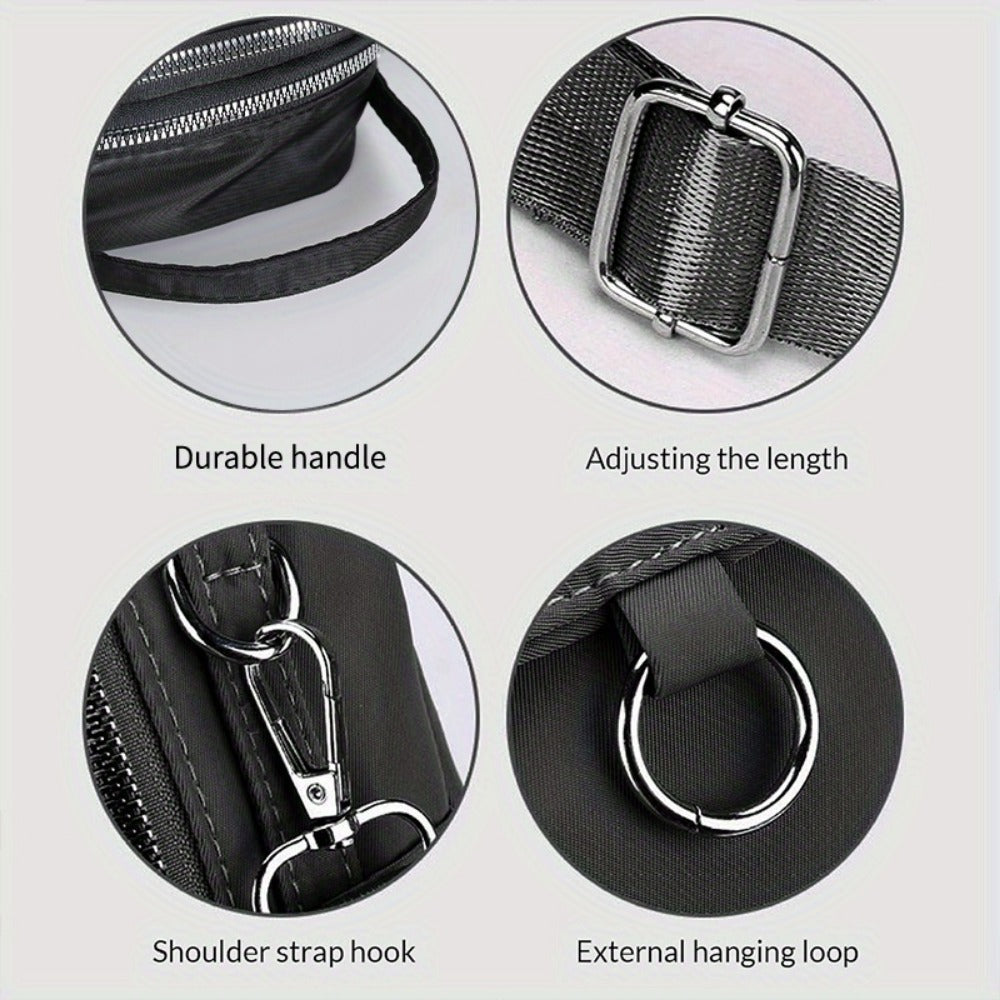 Crossbody Bag for Women – for Travel & Everyday Use, Rose Arrow Print Zipper Closure – detail view 7