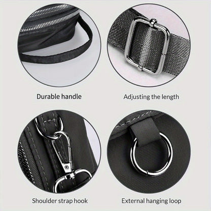 Crossbody Bag for Women – for Travel & Everyday Use, Rose Arrow Print Zipper Closure – detail view 7