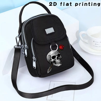 Crossbody Bag for Women – for Travel & Everyday Use, Rose Arrow Print Zipper Closure – detail view 8