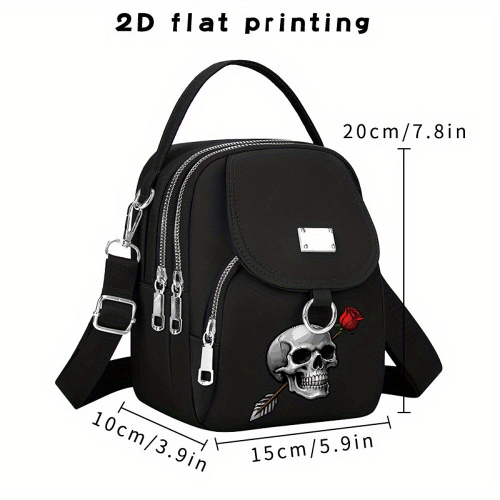 Crossbody Bag for Women – for Travel & Everyday Use, Rose Arrow Print Zipper Closure – alternate view