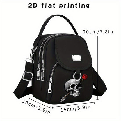Crossbody Bag for Women – for Travel & Everyday Use, Rose Arrow Print Zipper Closure – alternate view