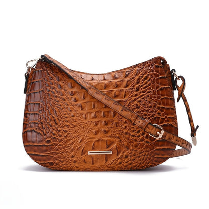 Crossbody Bag for Women – for Travel & Everyday Use, Crocodile Pattern Vintage Textured – detail view 3