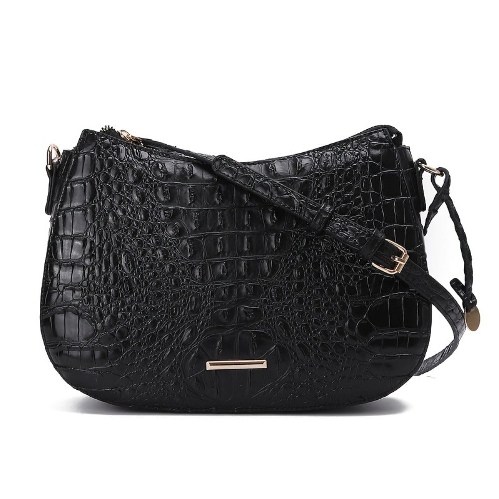 Crossbody Bag for Women – for Travel & Everyday Use, Crocodile Pattern Vintage Textured – detail view 15
