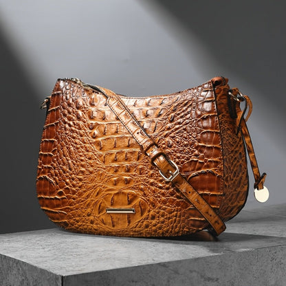 Crossbody Bag for Women – for Travel & Everyday Use, Crocodile Pattern Vintage Textured – detail view 16