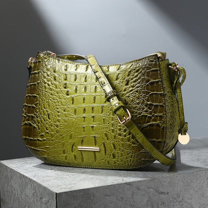 Crossbody Bag for Women – for Travel & Everyday Use, Crocodile Pattern Vintage Textured – detail view 18