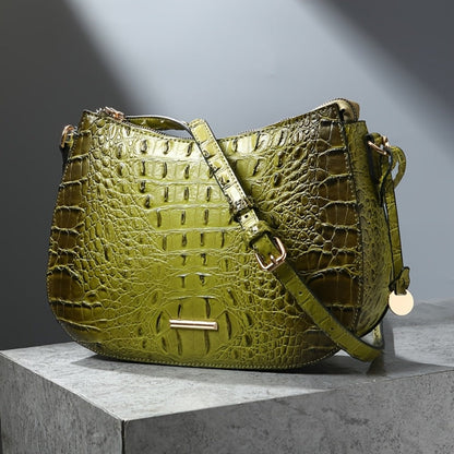Crossbody Bag for Women – for Travel & Everyday Use, Crocodile Pattern Vintage Textured – detail view 27