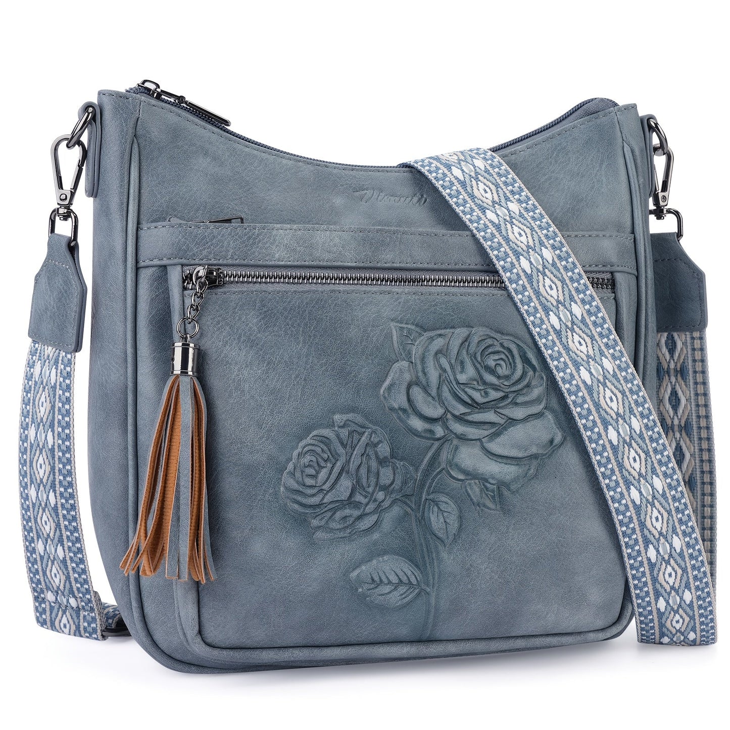 Crossbody Bag for Women – for Travel & Everyday Use, Vintage Pattern Adjustable Strap – detail view 4