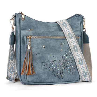 Crossbody Bag for Women – for Travel & Everyday Use, Vintage Pattern Adjustable Strap – detail view 3