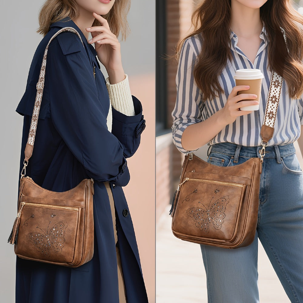 Crossbody Bag for Women – for Travel & Everyday Use, Vintage Pattern Adjustable Strap – detail view 19