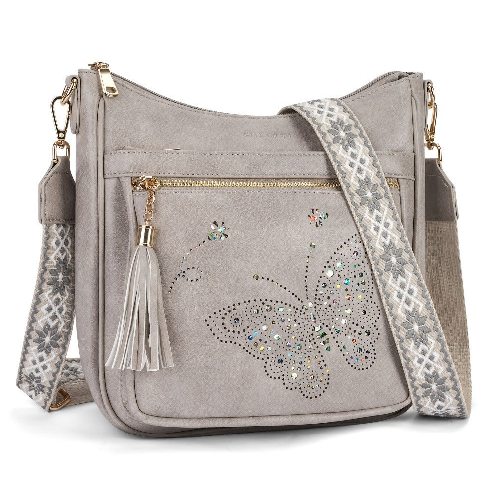 Crossbody Bag for Women – for Travel & Everyday Use, Vintage Pattern Adjustable Strap – detail view 8