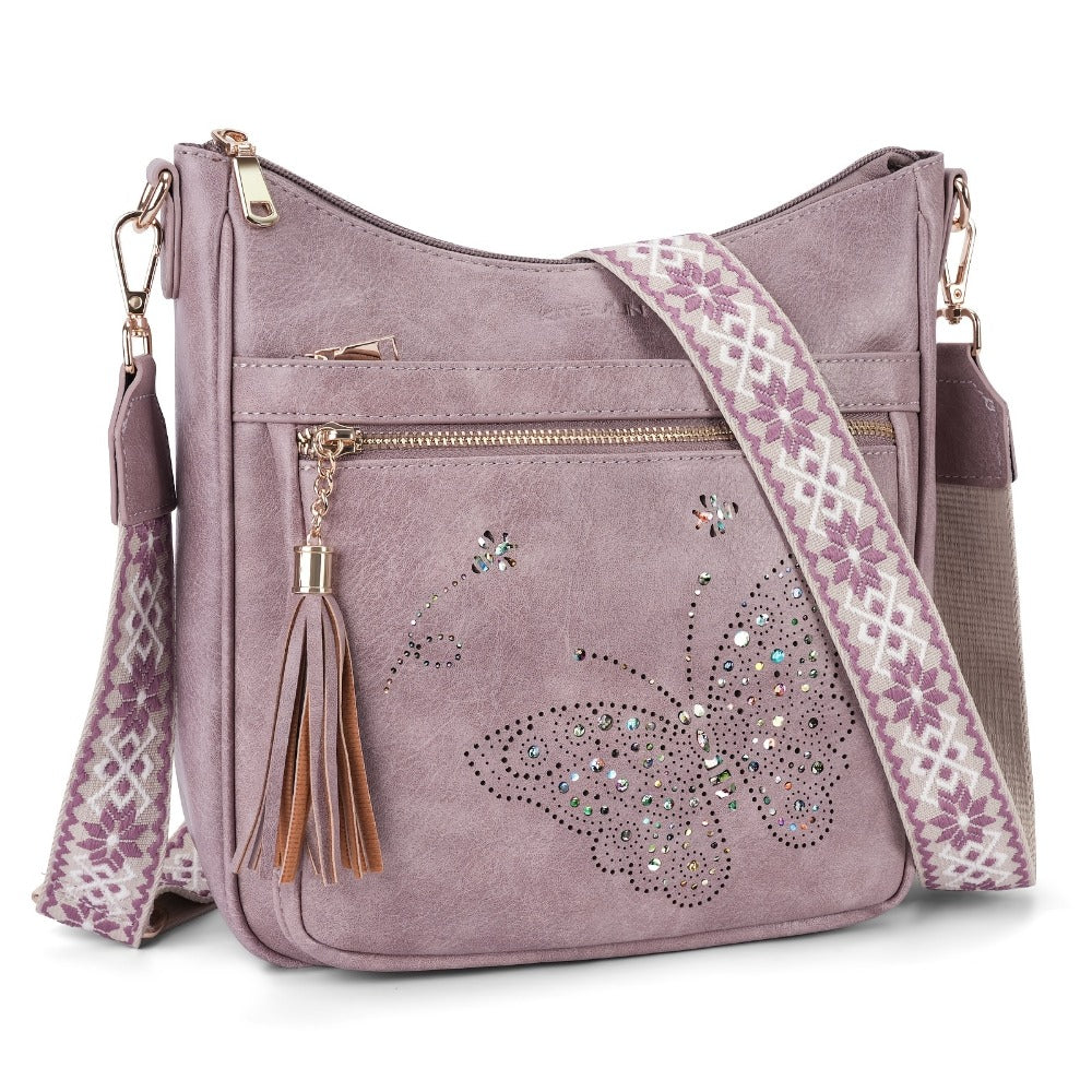Crossbody Bag for Women – for Travel & Everyday Use, Vintage Pattern Adjustable Strap – detail view 12