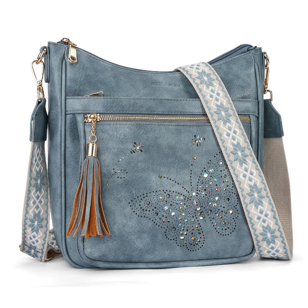 Crossbody Bag for Women – for Travel & Everyday Use, Vintage Pattern Adjustable Strap – detail view 14