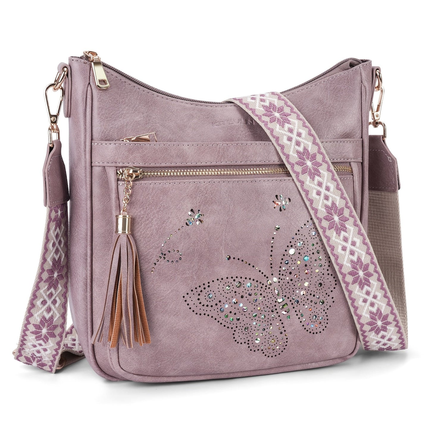 Crossbody Bag for Women – for Travel & Everyday Use, Vintage Pattern Adjustable Strap – detail view 2