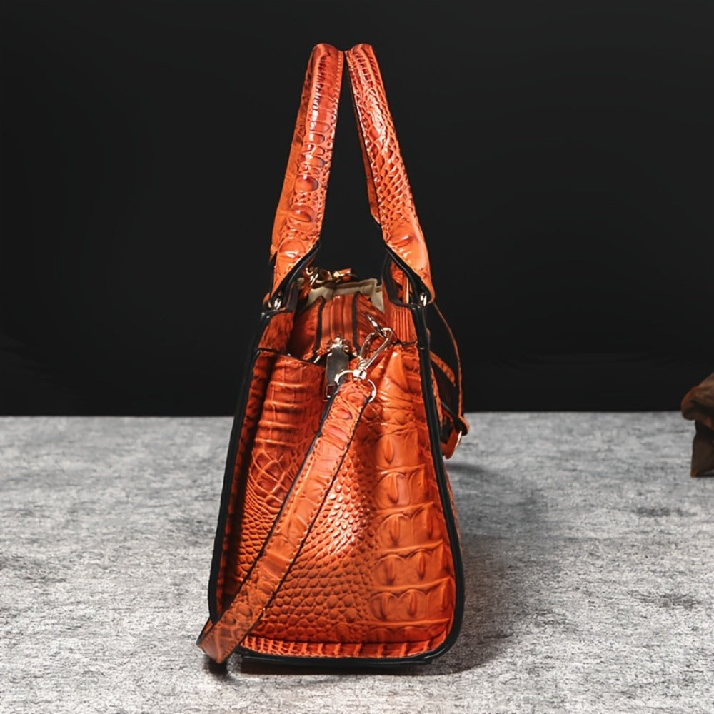 Crossbody Bag for Women – for Travel & Everyday Use, Alligator Print Luxury Zipper Party – detail view 14