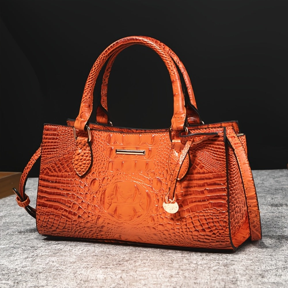 Crossbody Bag for Women – for Travel & Everyday Use, Alligator Print Luxury Zipper Party – alternate view