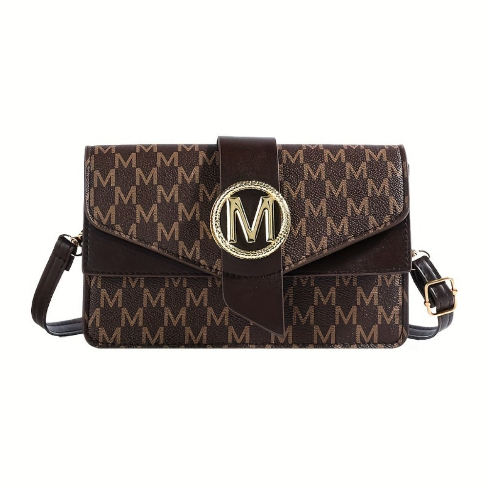 Crossbody Bag for Women – for Travel & Work, Retro Letter Vintage Work Shopping – detail view 6