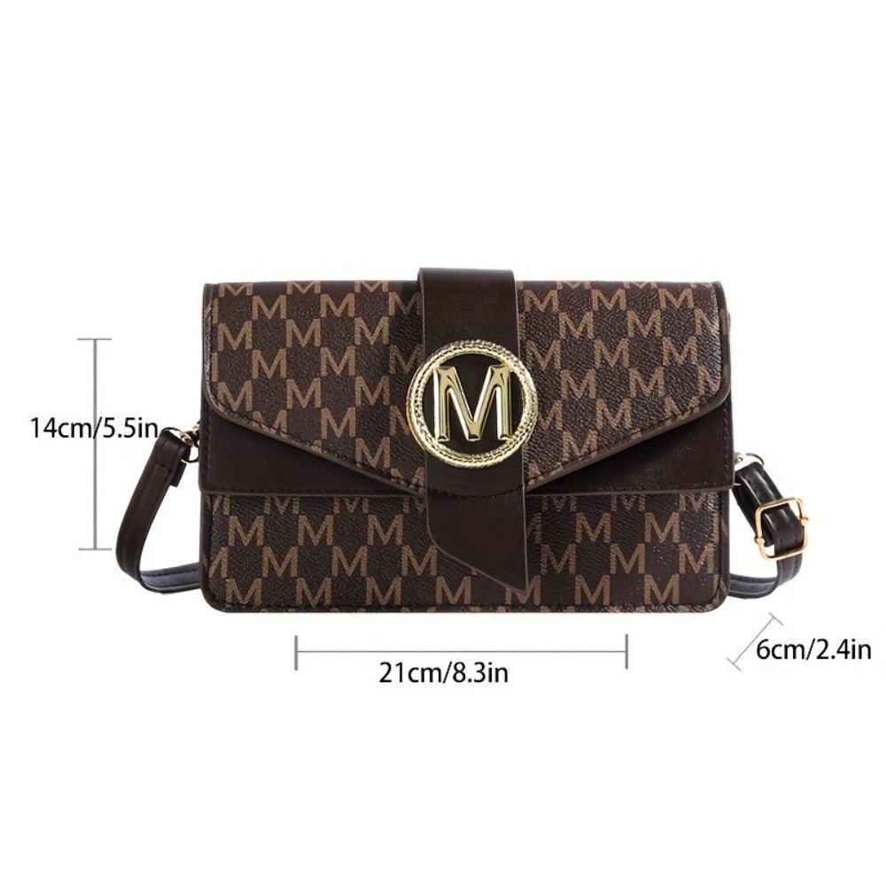 Crossbody Bag for Women – for Travel & Work, Retro Letter Vintage Work Shopping – detail view 7
