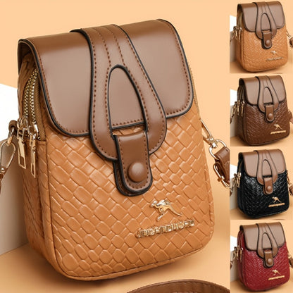 Crossbody Bag for Women – for Travel & Work, Woven Small Square Detachable Strap – detail view 2