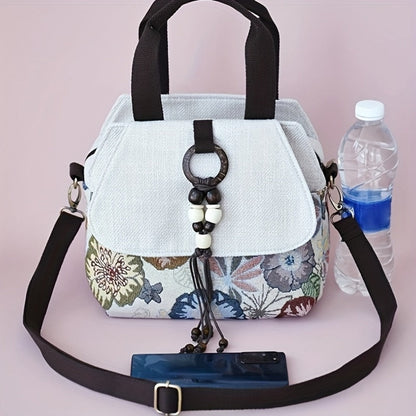 Crossbody Bag for Women – for Travel, Boho Floral Beaded Accent Multi – detail view 5