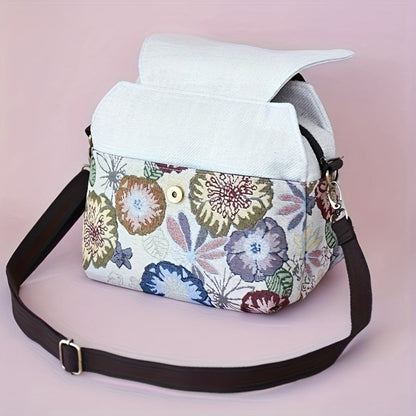 Crossbody Bag for Women – for Travel, Boho Floral Beaded Accent Multi – detail view 6