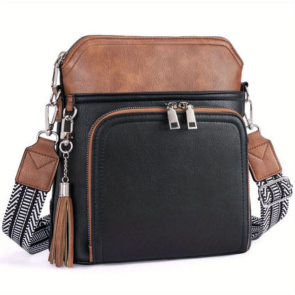 Crossbody Bag for Women – for Travel, Faux Leather Boho Tassel Chic – detail view 24