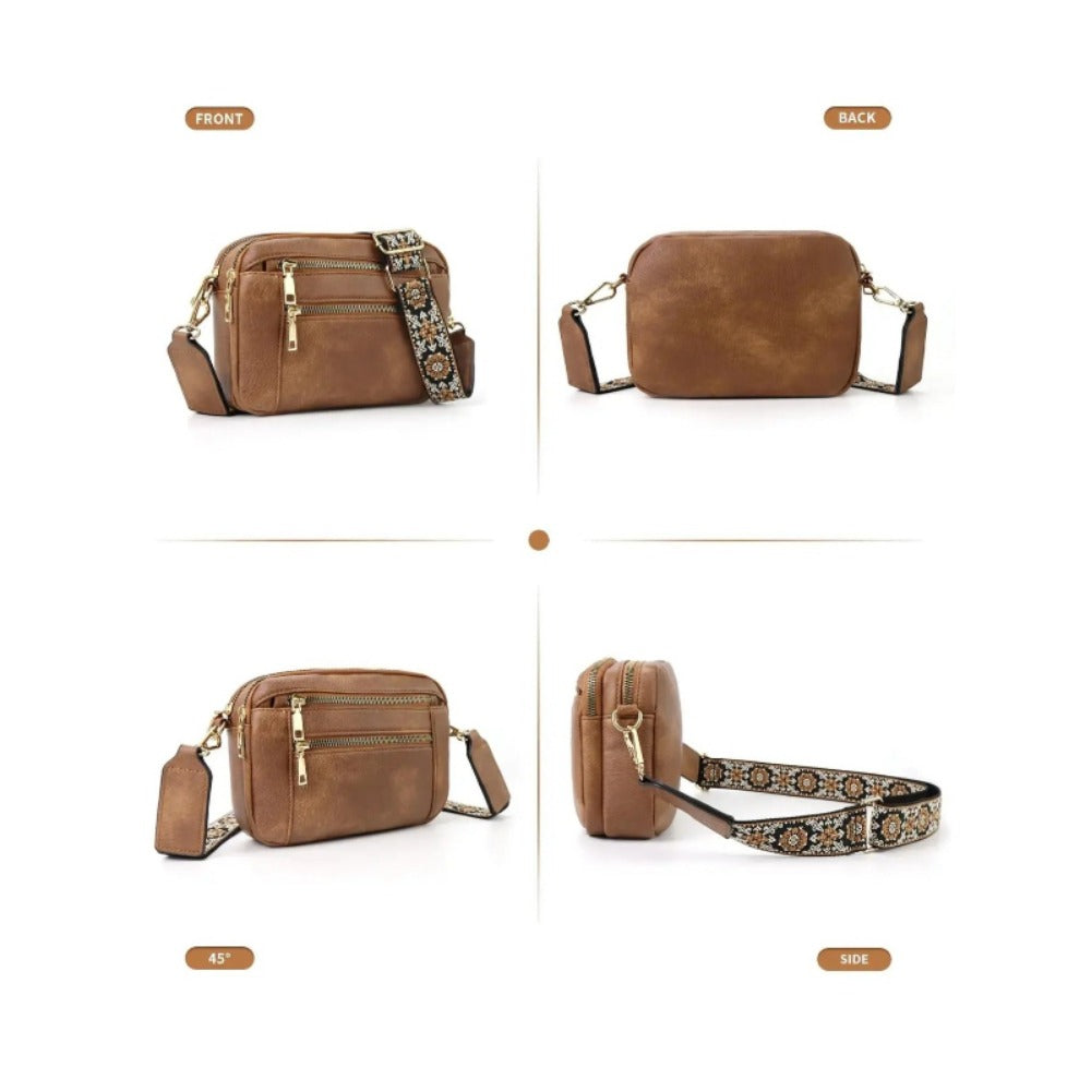 Crossbody Bag for Women – Vegan Leather, Adjustable Strap, Lightweight, for Travel & – detail view 16