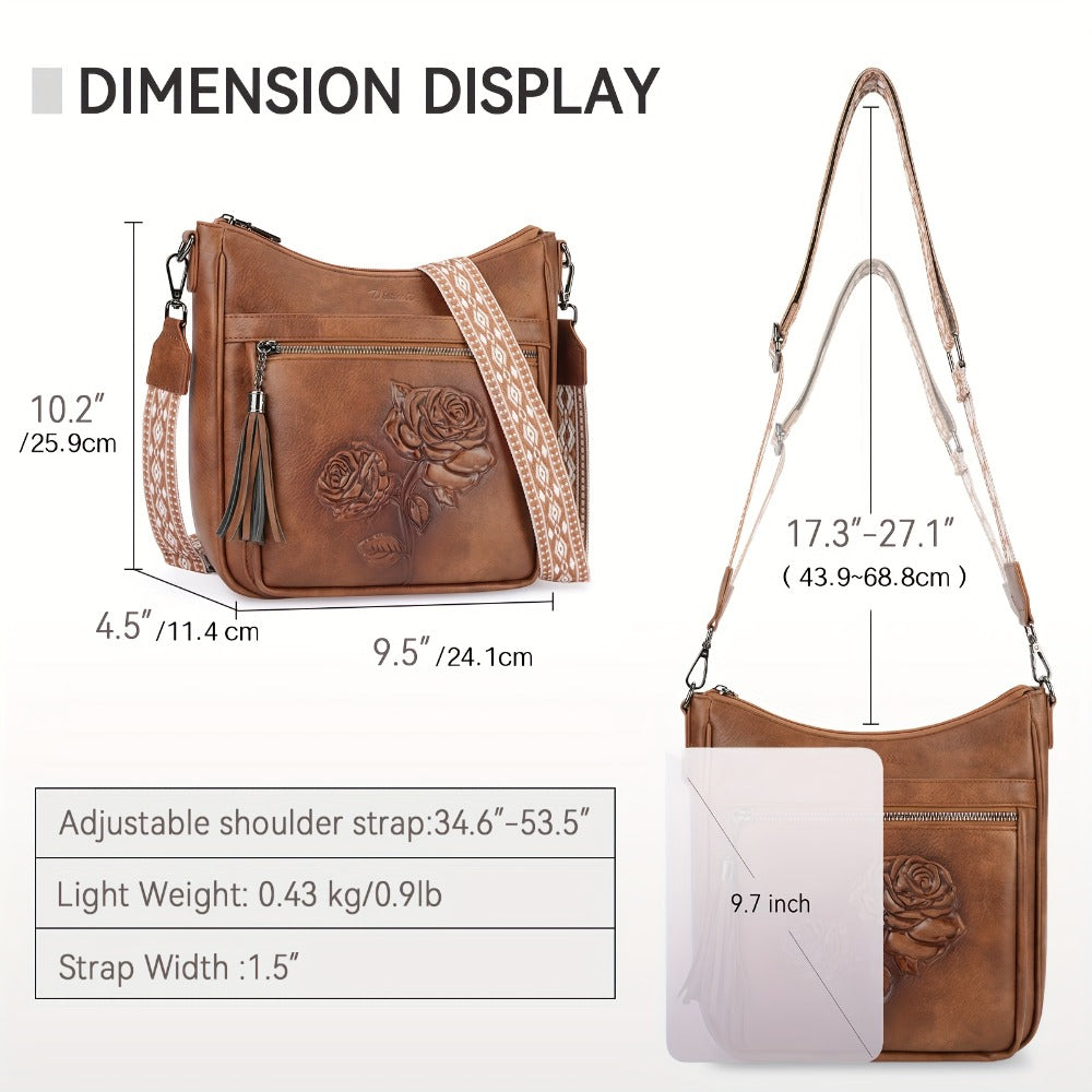 Crossbody Bag for Women – 7 Colors, Vegan Leather, Large Capacity, Adjustable Strap – detail view 3