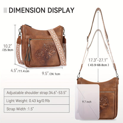 Crossbody Bag for Women – 7 Colors, Vegan Leather, Large Capacity, Adjustable Strap – detail view 3
