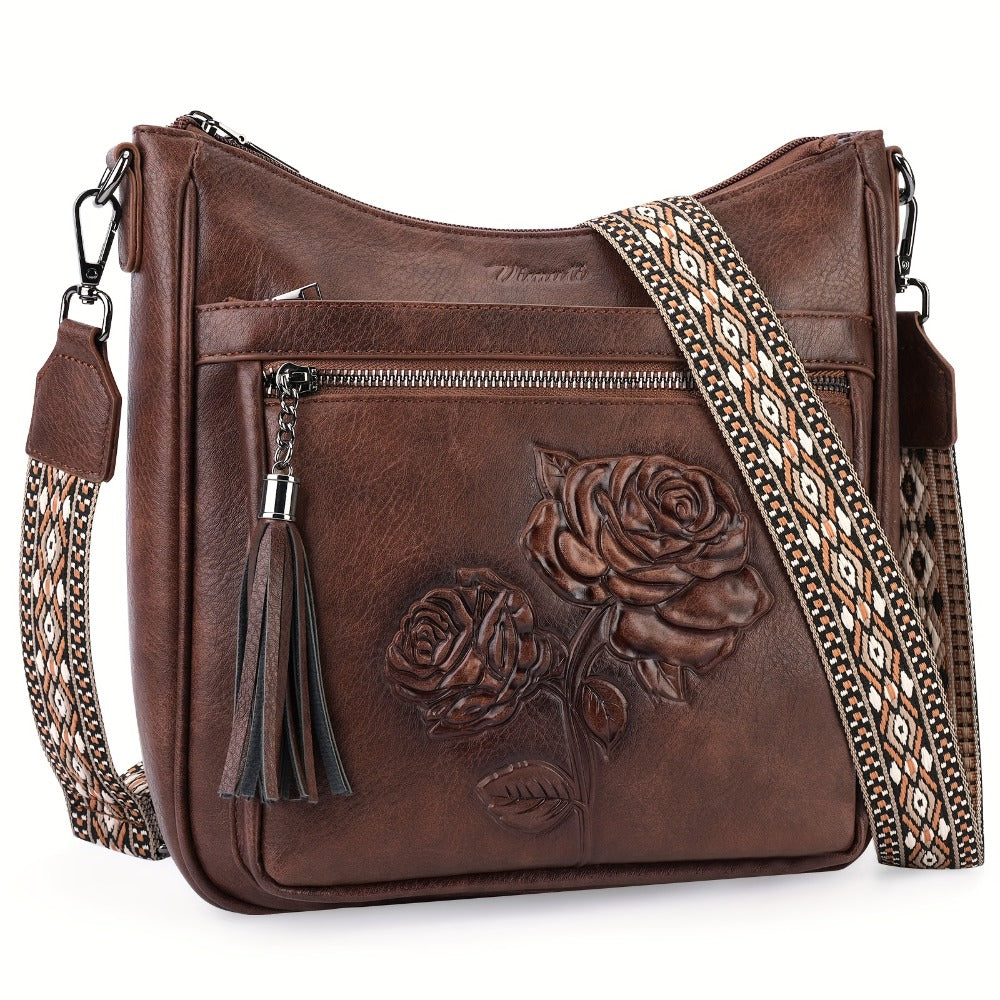 Crossbody Bag for Women – 7 Colors, Vegan Leather, Large Capacity, Adjustable Strap – detail view 8