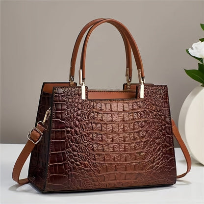 Crossbody Bag for Women – for Work, Crocodile Pattern Gradient Color Multifunctional – detail view 3