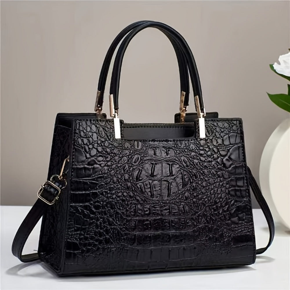 Crossbody Bag for Women – for Work, Crocodile Pattern Gradient Color Multifunctional – detail view 7