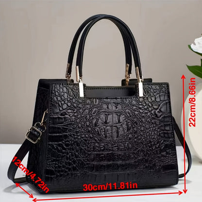 Crossbody Bag for Women – for Work, Crocodile Pattern Gradient Color Multifunctional – detail view 10