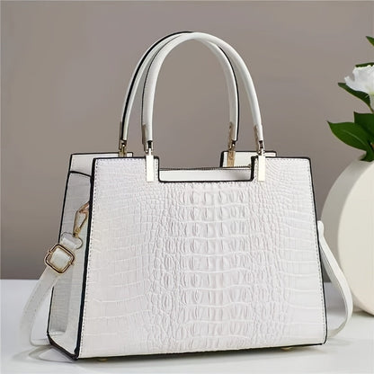 Crossbody Bag for Women – for Work, Crocodile Pattern Gradient Color Multifunctional – alternate view