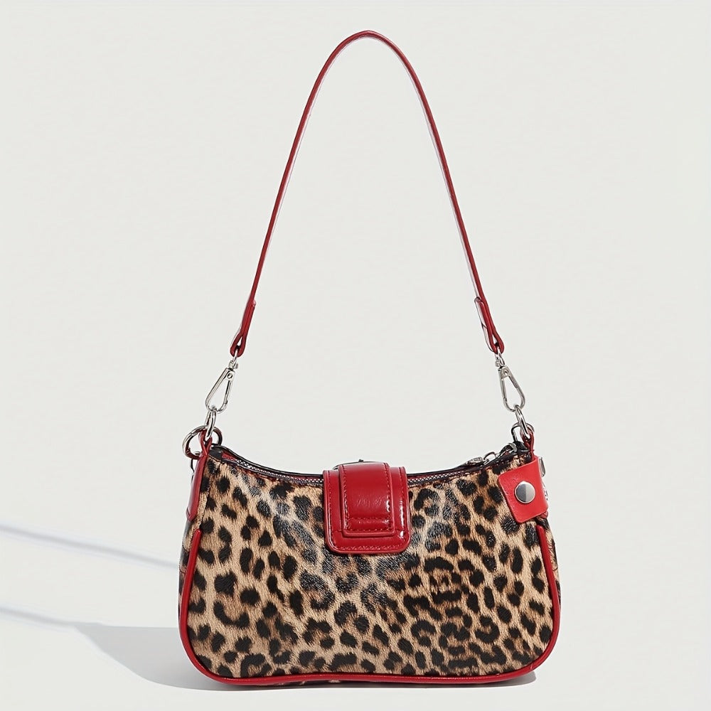 Crossbody Bag for Women – Y2k Leopard Print Chain Strap – detail view 4