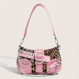 Pink with leopard print