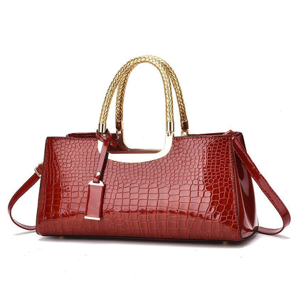 Women's Handbag – Alligator Pattern Evening Glossy Dinner – detail view 12