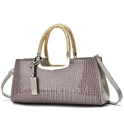 Women's Handbag – Alligator Pattern Evening Glossy Dinner – detail view 9