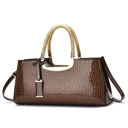 Women's Handbag – Alligator Pattern Evening Glossy Dinner – detail view 4