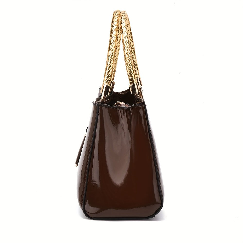 Women's Handbag – Alligator Pattern Evening Glossy Dinner – detail view 5