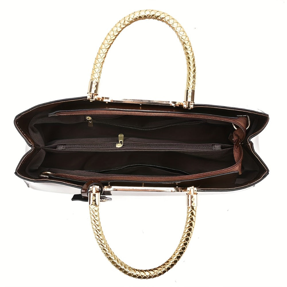 Women's Handbag – Alligator Pattern Evening Glossy Dinner – detail view 7