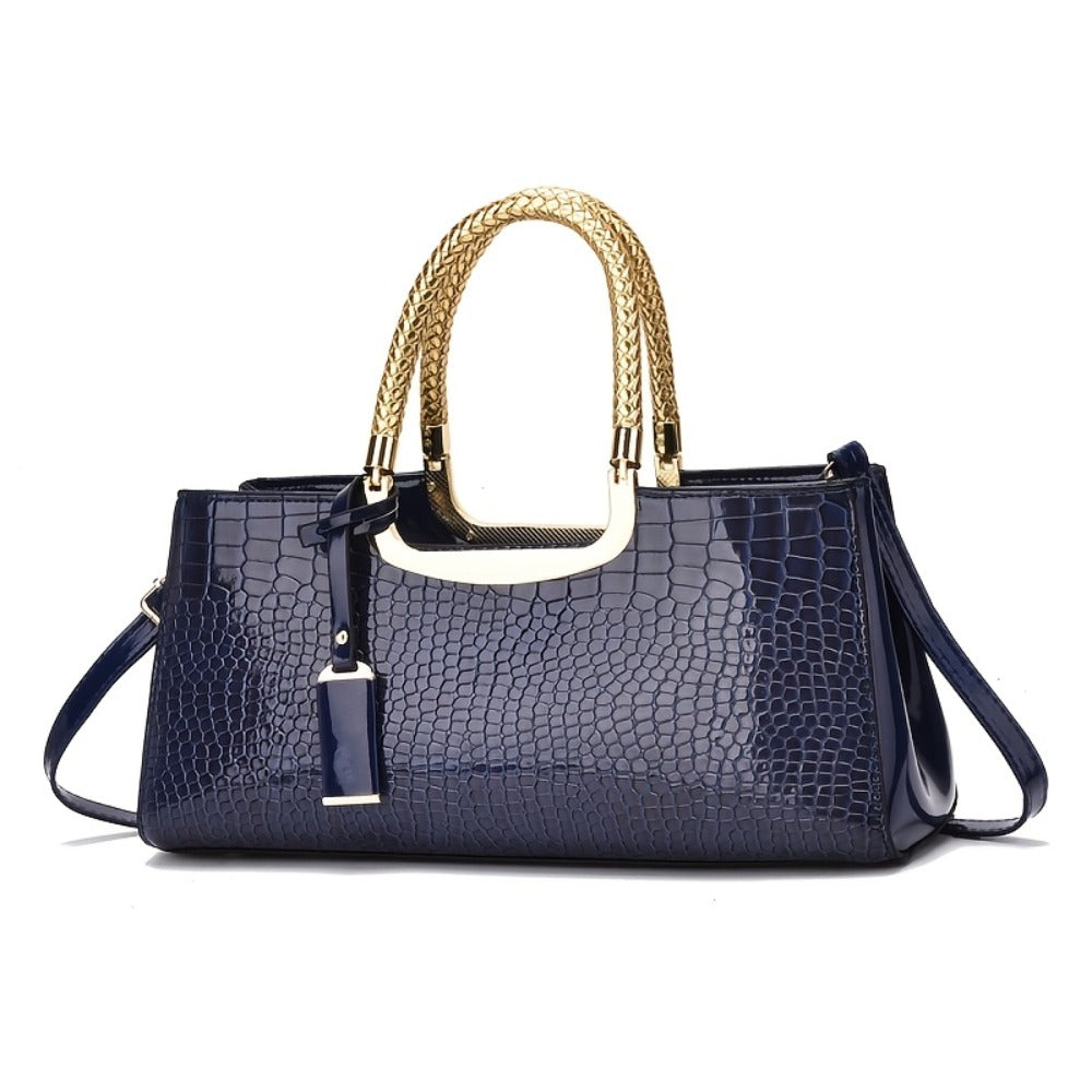 Women's Handbag – Alligator Pattern Evening Glossy Dinner – detail view 8