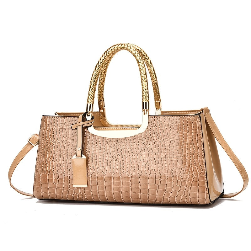 Women's Handbag – Alligator Pattern Evening Glossy Dinner – detail view 16