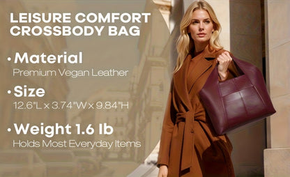 Women's Handbag – Genuine Leather, Adjustable Strap – detail view 12