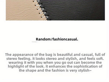Women's Handbag – Large Capacity, Colorblock Satchel Large Capacity Faux – detail view 13