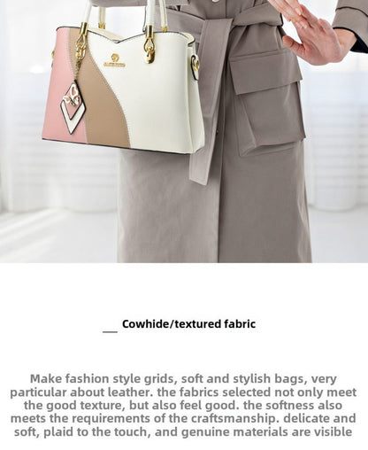 Women's Handbag – Large Capacity, Colorblock Satchel Large Capacity Faux – detail view 16